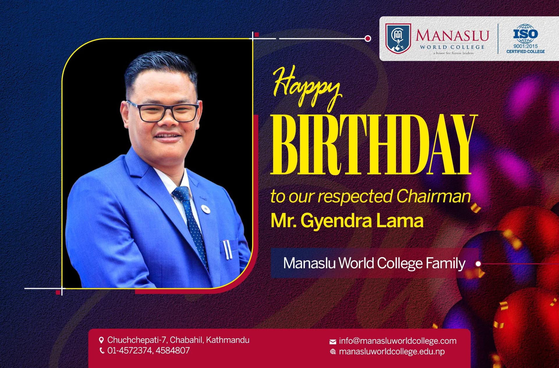 Chairman Birthday